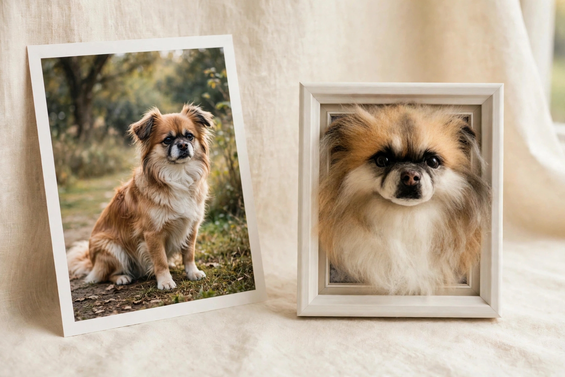 7-inch Photo Frame with Felted Pet Portrait - Image 8
