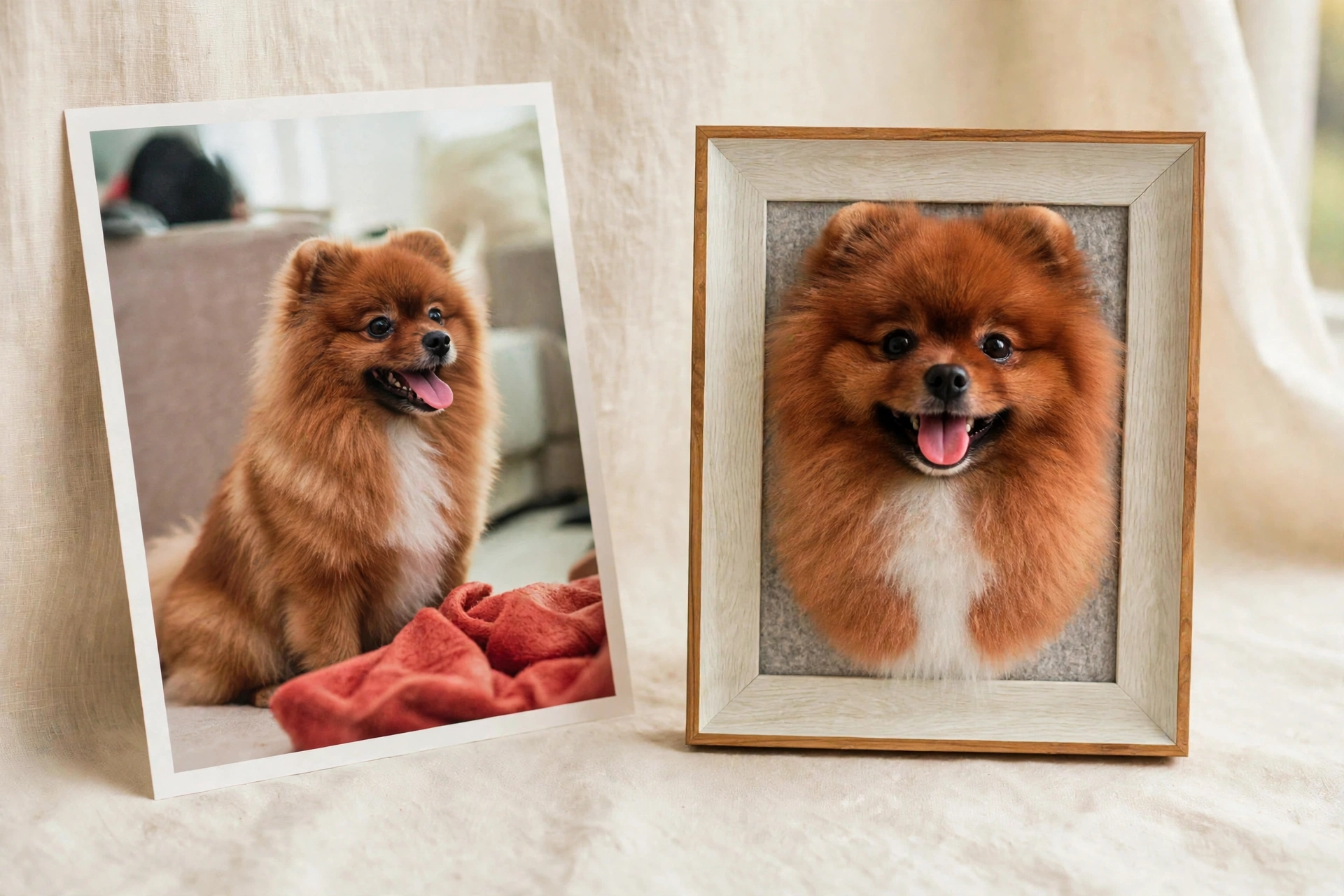 7-inch Photo Frame with Felted Pet Portrait - Image 11