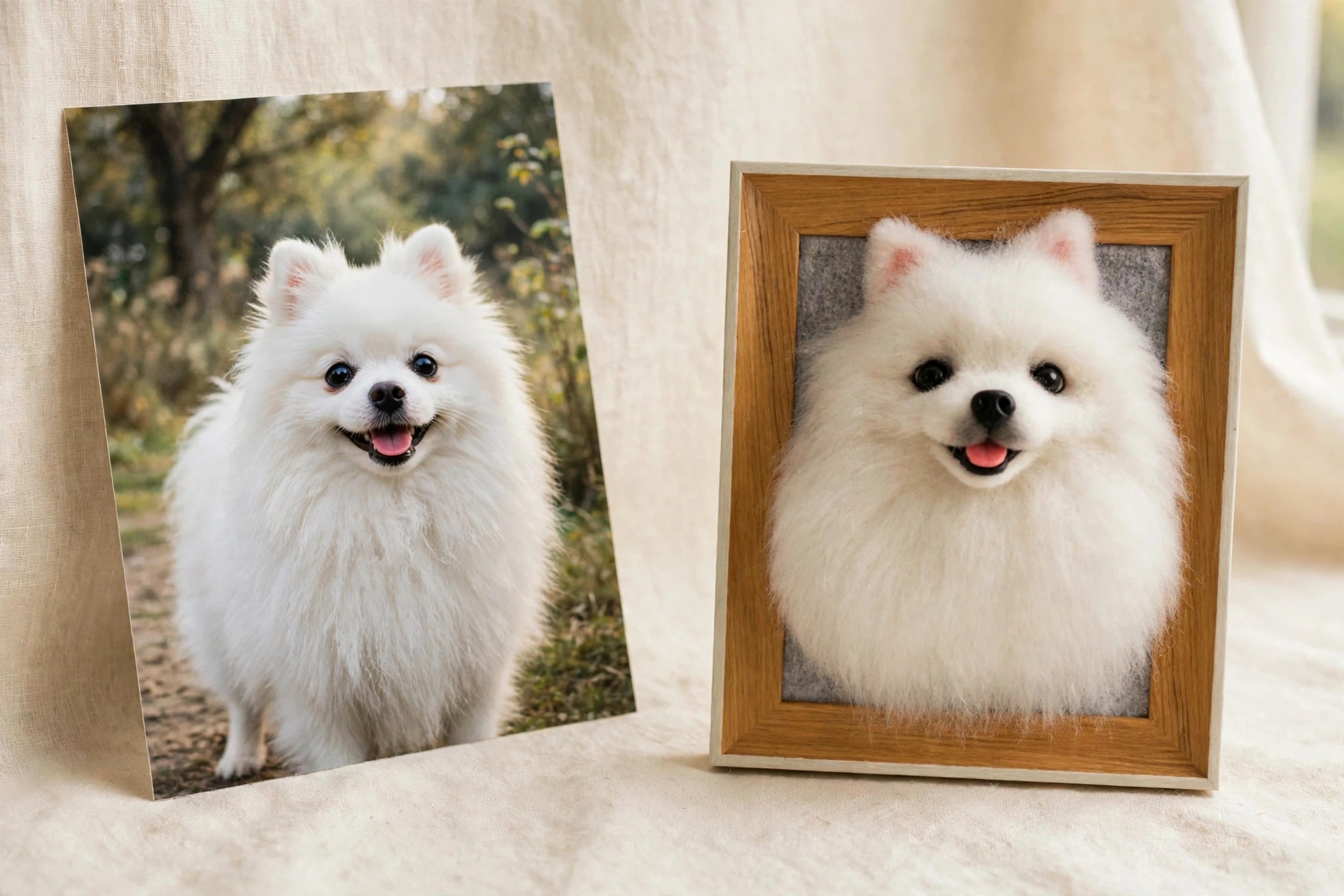 7-inch Photo Frame with Felted Pet Portrait - Image 13