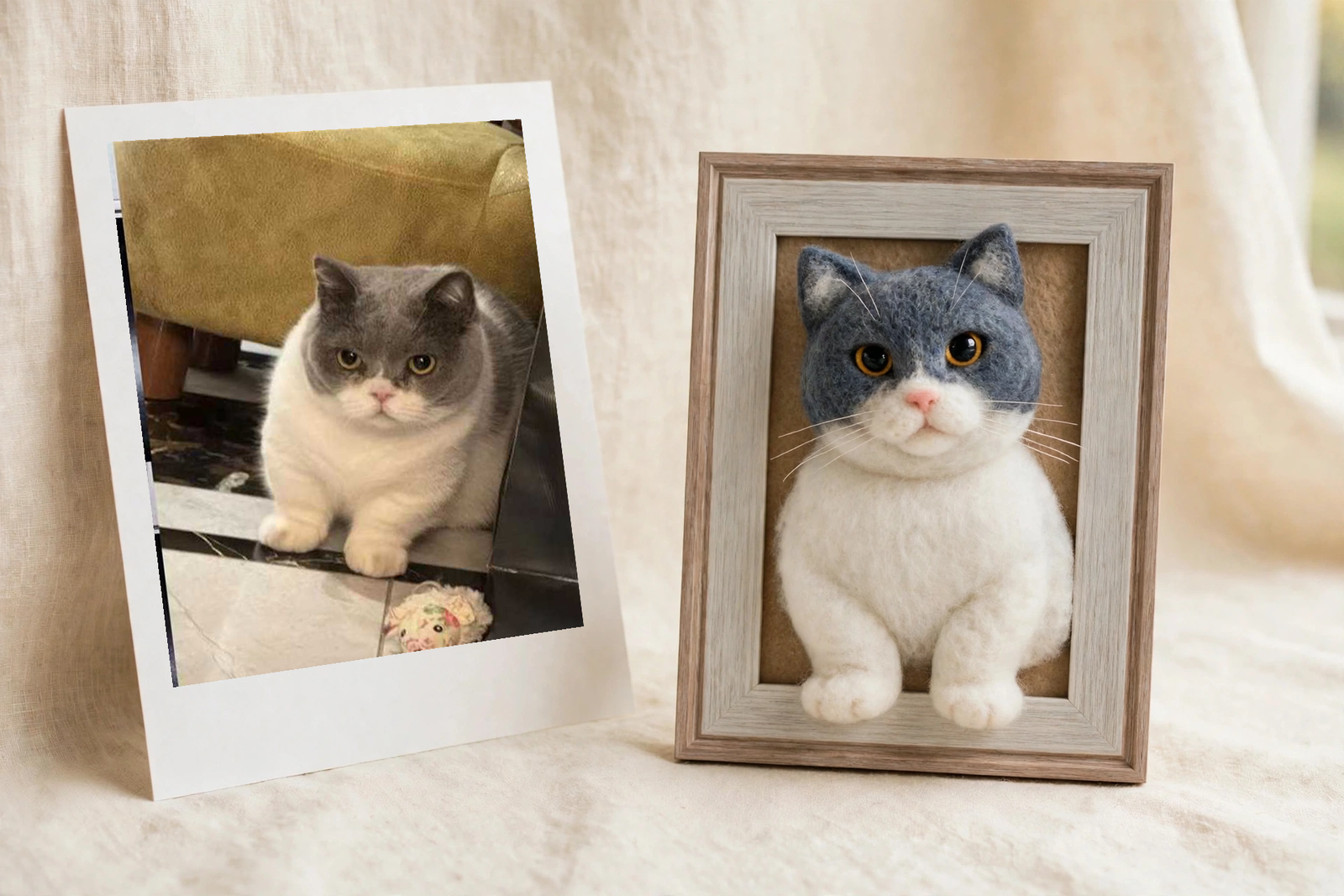 7-inch Photo Frame with Felted Pet Portrait - Image 14