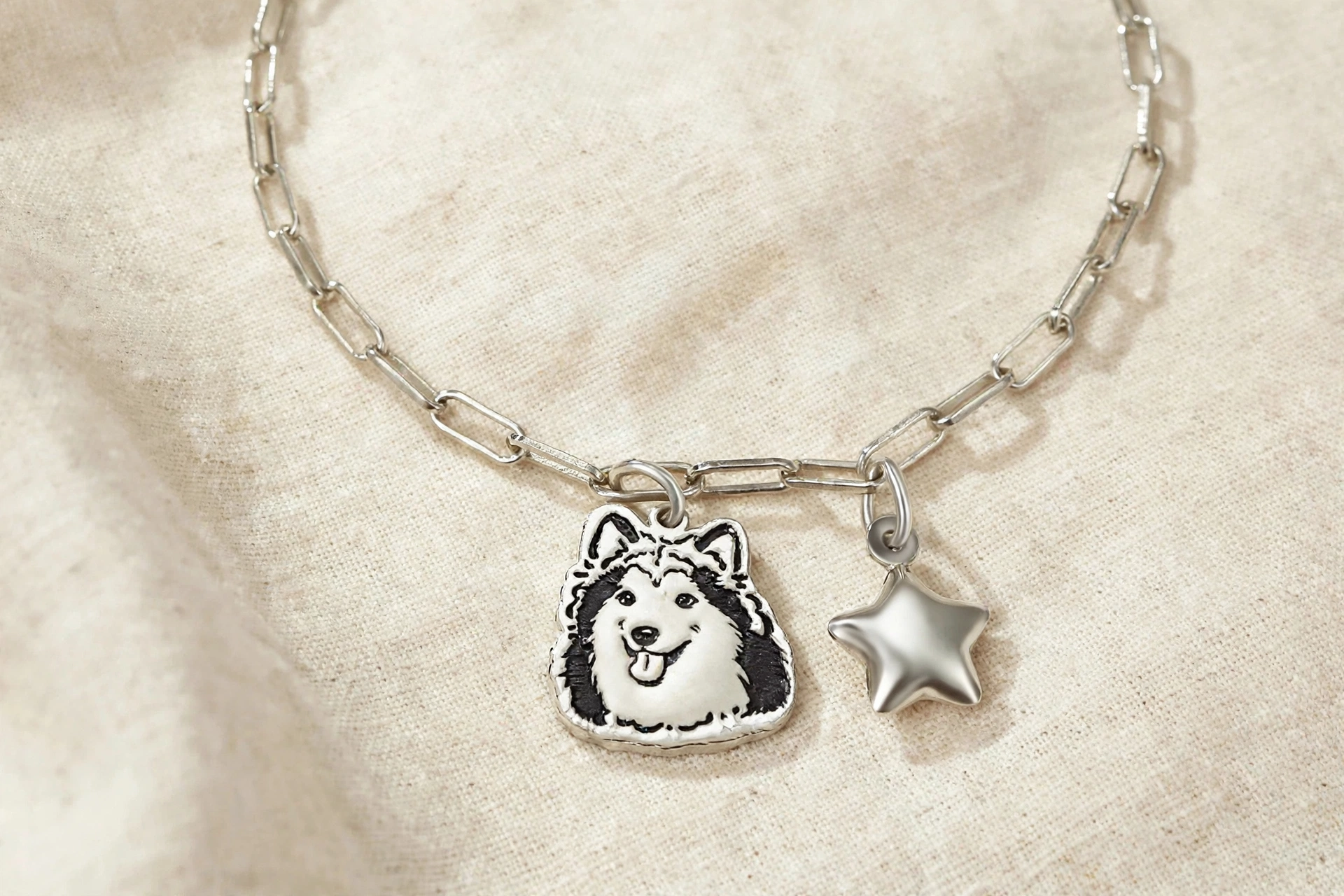 Pet Portrait Charm Bracelet – 925 Sterling Silver
