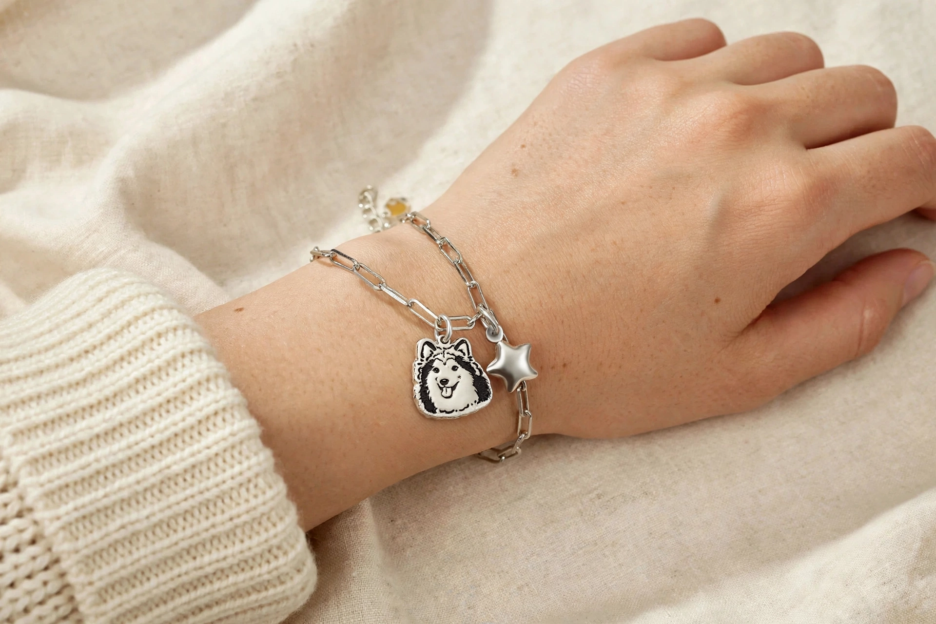 Pet Portrait Charm Bracelet – 925 Sterling Silver - Image 2