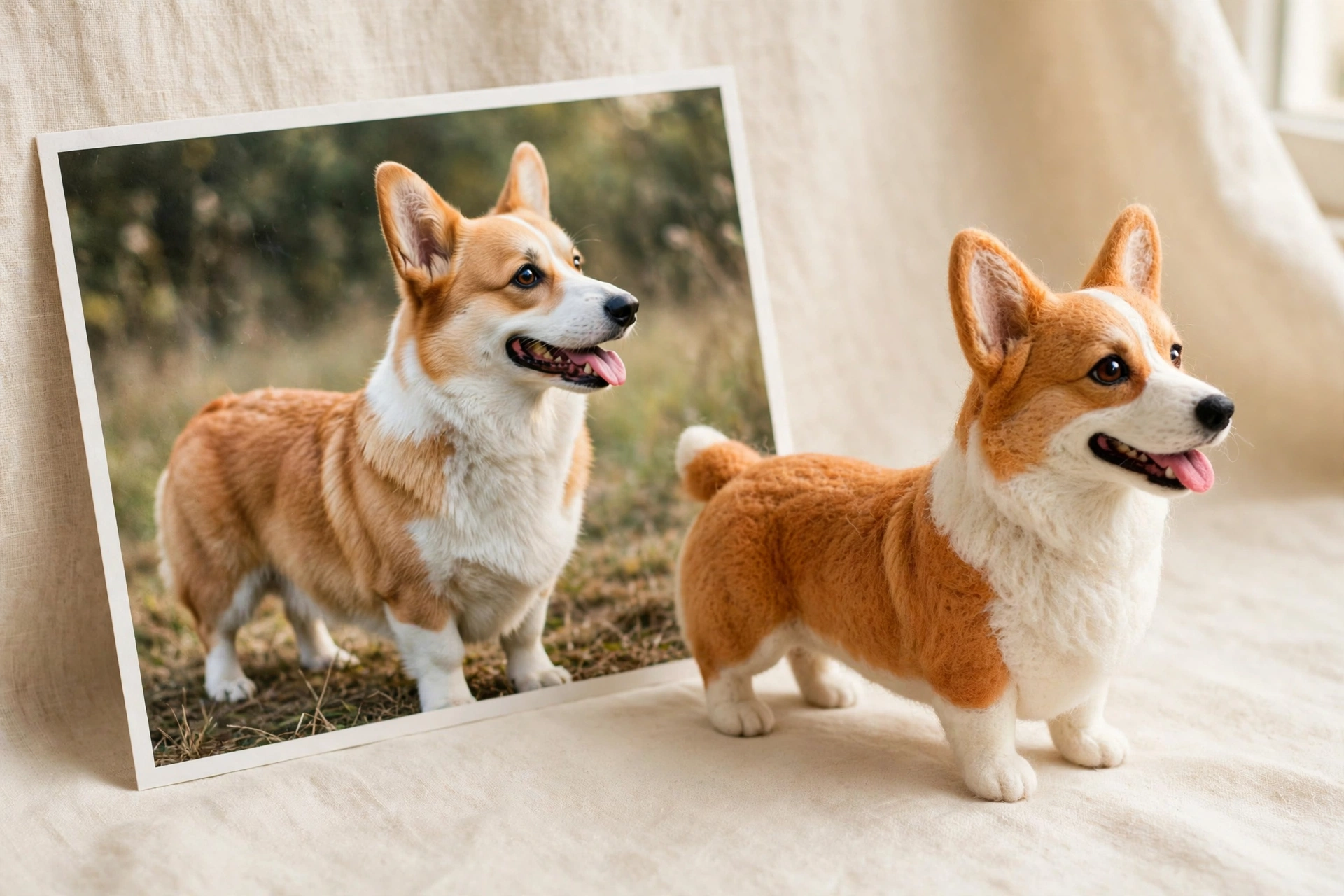 Custom Needle Felted Full-body Dog/Cat Portrait - Lifelike 3D Memorial - Image 7