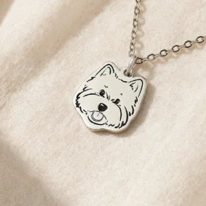 Pet Portrait Necklace – 925 Sterling Silver