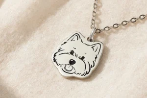 Pet Portrait Necklace – 925 Sterling Silver